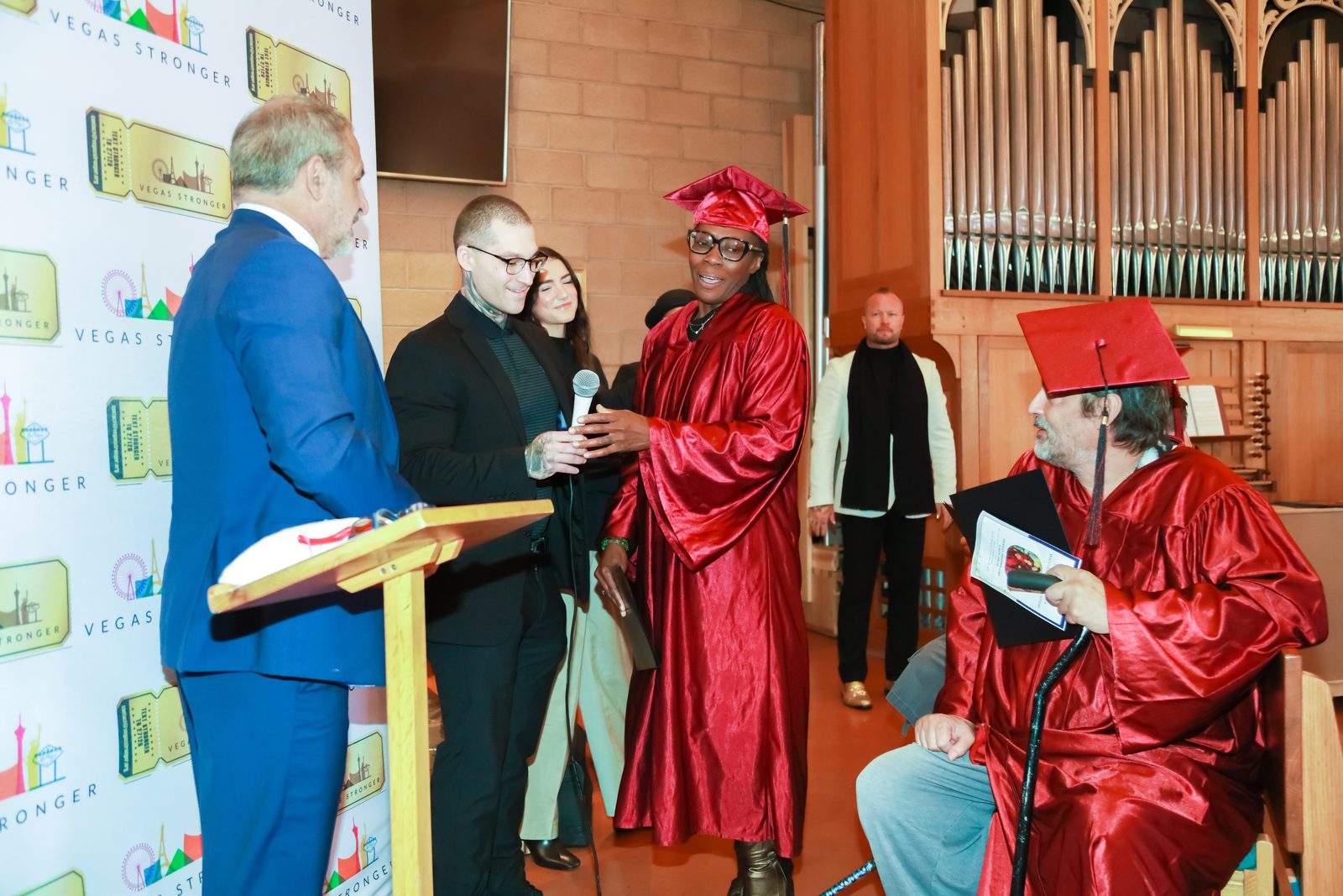 Vegas Stronger graduate addresses audience at ceremony