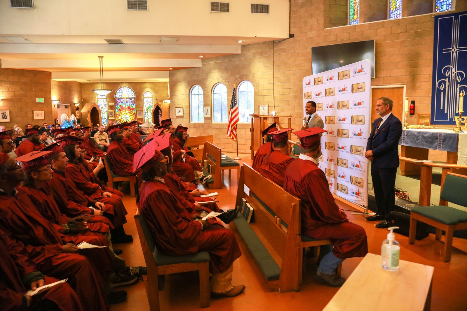 Staff and graduates gather for Vegas Stronger ceremony
