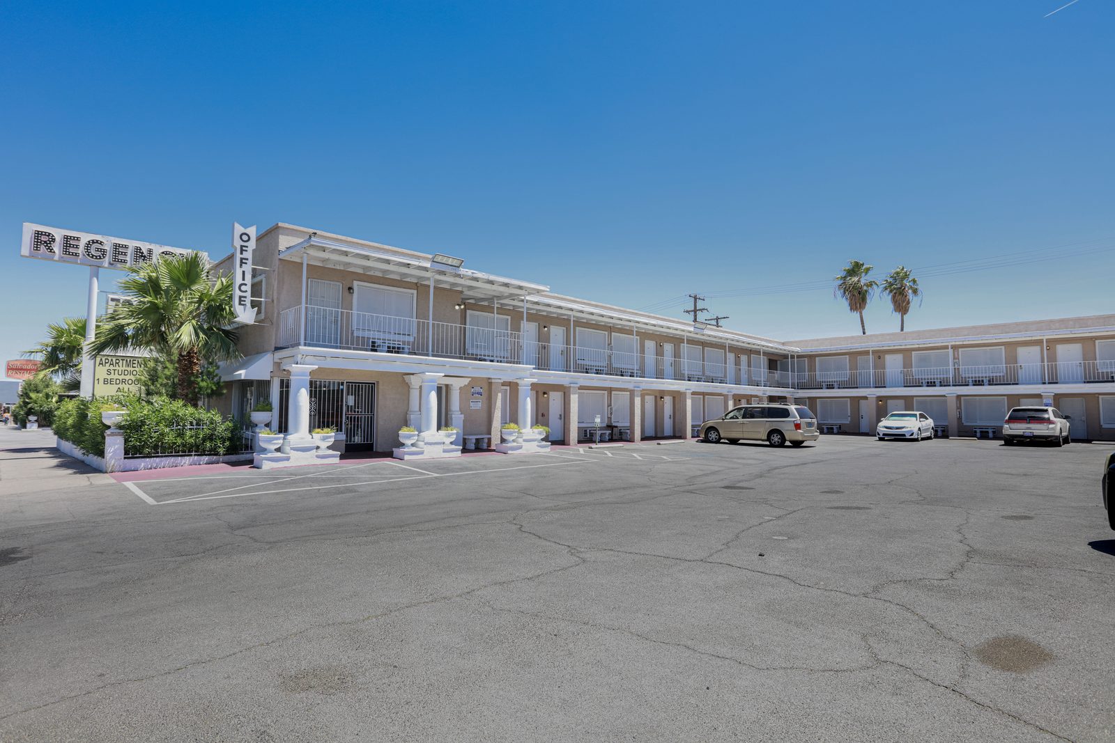 Regency apartment building exterior in Las Vegas